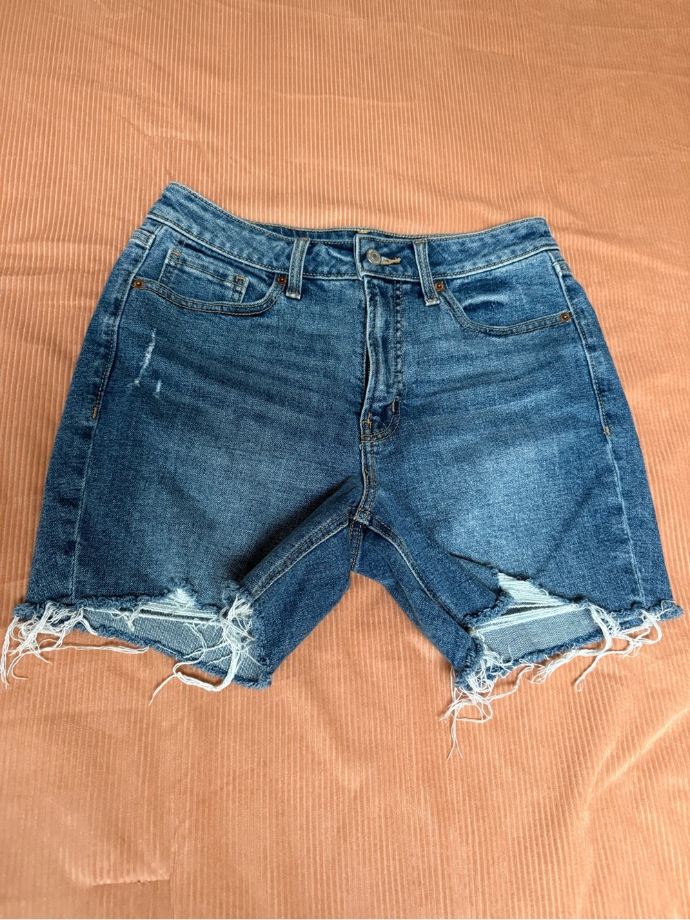 Old Navy Distressed Dark Blue Denim Cutoff Shorts